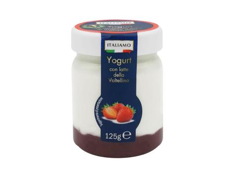 Yogurt con confettura extra di fragole della Campania