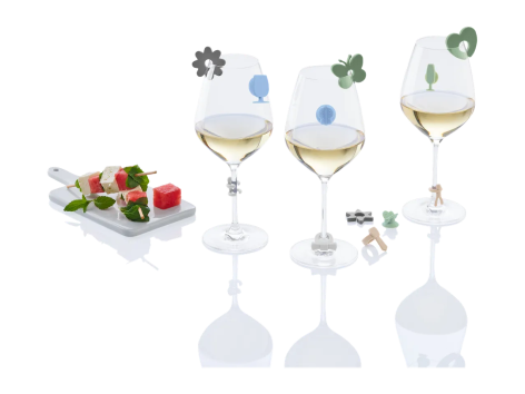 Segnabicchieri, cannucce o tappi riutilizzabili