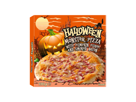 Pizza con zucca e pancetta