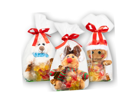 Peluche con cioccolato e caramelle gommose
