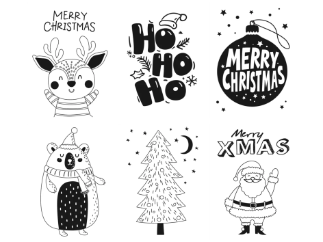 Set stencil natalizio per finestre