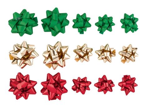 Set nastri o coccarde regalo, 6 o 15 pezzi