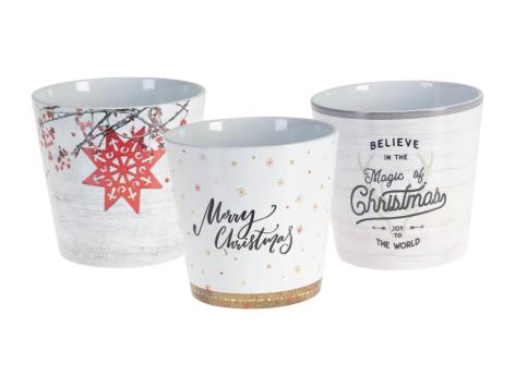 Vaso in ceramica di natale