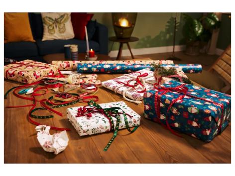 Set sacchetti regalo, 3 o 6 pezzi, carta o nastro per pacchi regalo