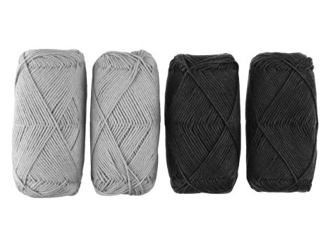 Filo in cotone per uncinetto e maglia, 4 pezzi