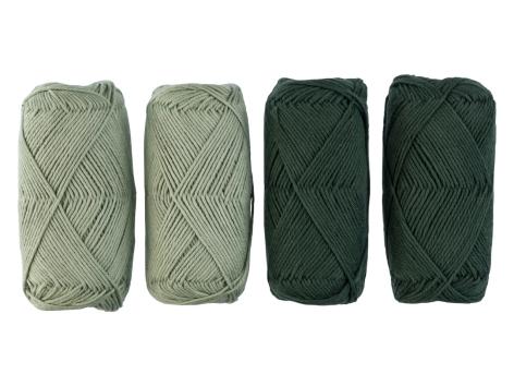 Filo in cotone per uncinetto e maglia, 4 pezzi