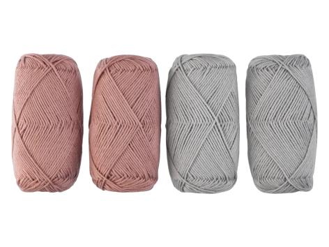 Filo in cotone per uncinetto e maglia, 4 pezzi