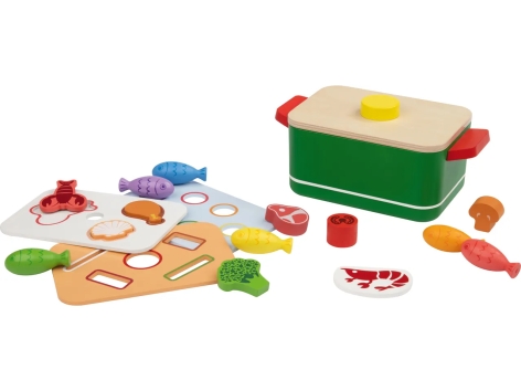 Gioco bilancia o pentola in legno