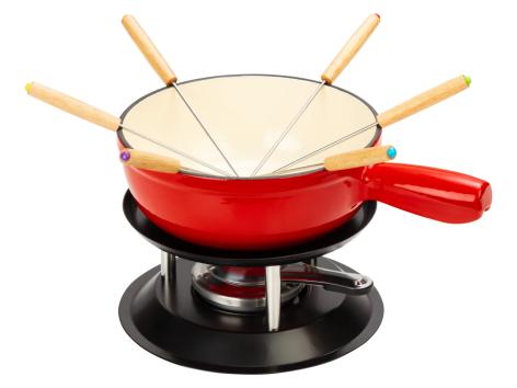 Kit in ghisa per fonduta, 9 pezzi
