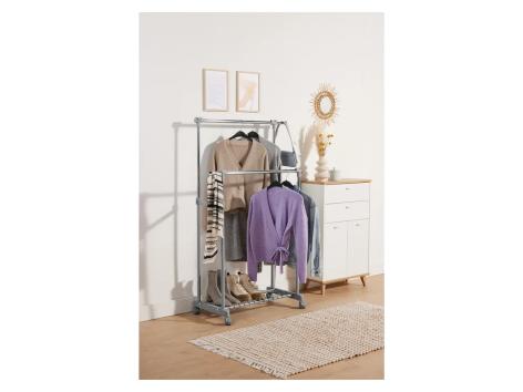 Stender appendiabiti doppio con rotelle