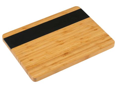 Tagliere o vassoio in bambù con inserti in ardesia