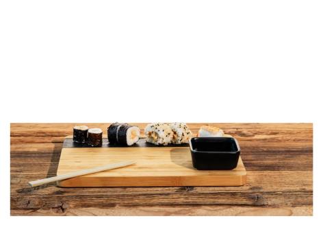 Tagliere o vassoio in bambù con inserti in ardesia