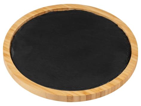 Tagliere o vassoio in bambù con inserti in ardesia