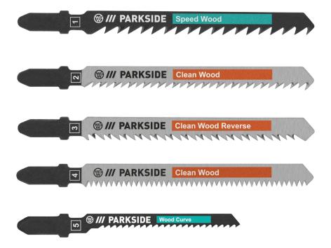 Set lame per seghetto elettrico, 5 pezzi