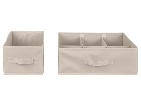 LIVARNO home Box portaoggetti, 1 o 2 pezzi o organizer per cassetti, 2 pezzi