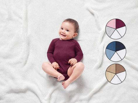 lupilu® Body a manica lunga da neonati, 5 pezzi