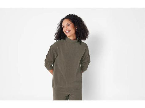 Pullover in velluto da donna