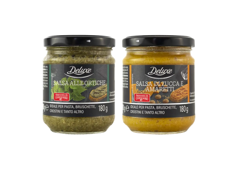 DELUXE Salsa alle ortiche o alla zucca e amaretti