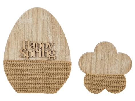 LIVARNO home Decorazione pasquale in legno, 2 pezzi