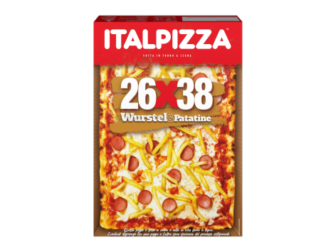 Pizza wurstel e patatine 26x38