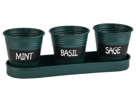 Set vasi per piante aromatiche, 4 pezzi