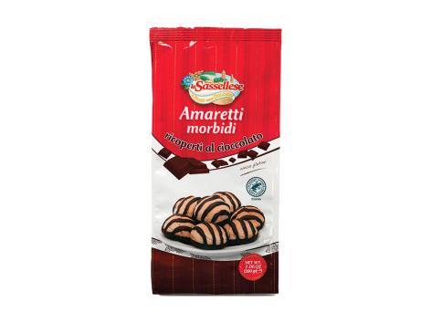 Amaretti morbidi ricoperti al cioccolato