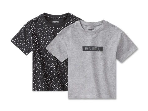 T-shirt da bambina, 2 pezzi