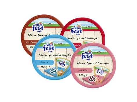 Triangoli di formaggio spalmabile