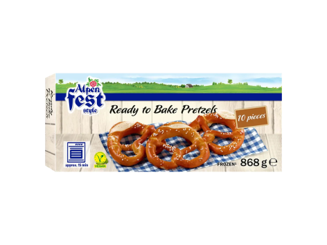 Brezel ready to bake