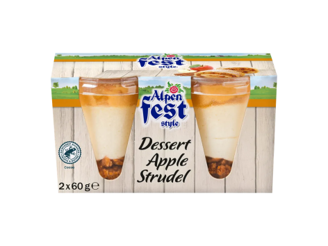 Dessert con biscotti e mela