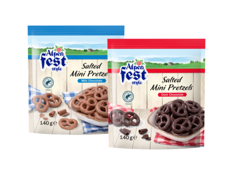 Brezeln ricoperti di cioccolato