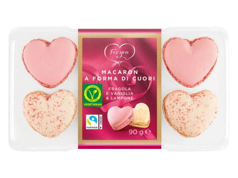 Macarons a forma di cuore