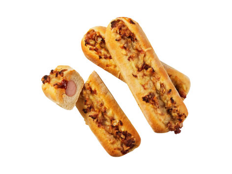 Hot dog di pollo e tacchino con salsa BBQ