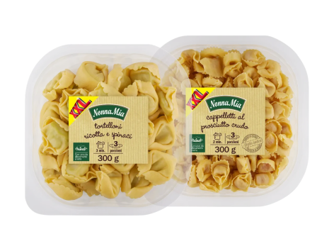 Tortelloni ricotta e spinaci o cappelletti al prosciutto crudo XXL