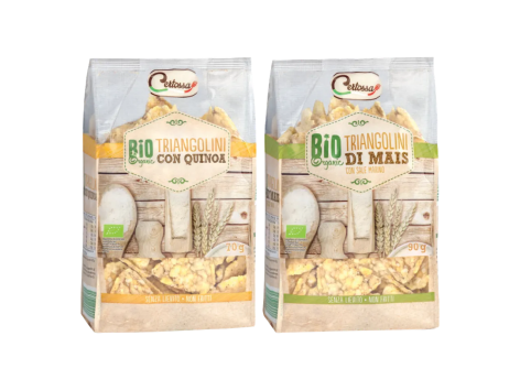 Triangolini di mais o quinoa biologici