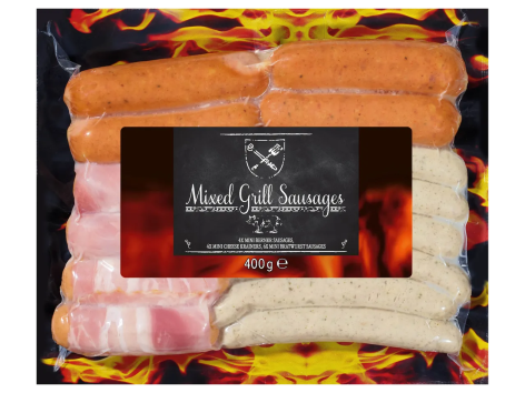 Piatto misto di salsicce di suino