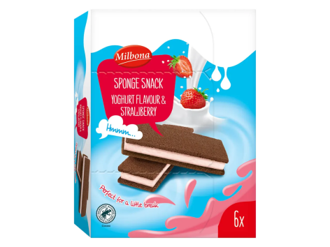 Merendine con crema alla fragola