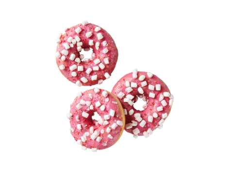 Donut al gusto di fragola e marshmallow
