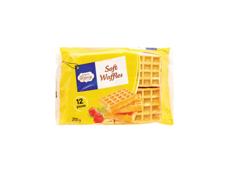 Waffel con uova fresche