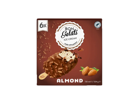 Stecco gelato vaniglia e mandorle