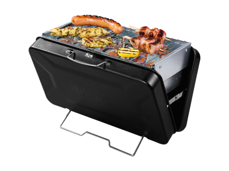 Barbecue a carbonella in valigia