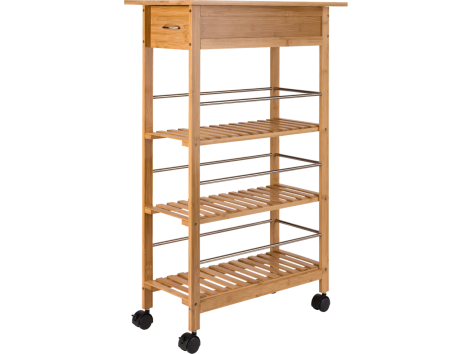 Carrello da cucina in bambù