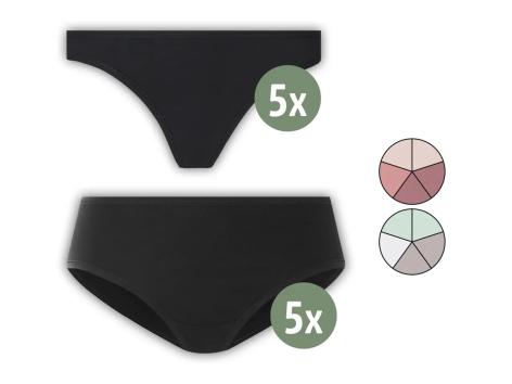 Culottes o perizoma da donna, 5 pezzi