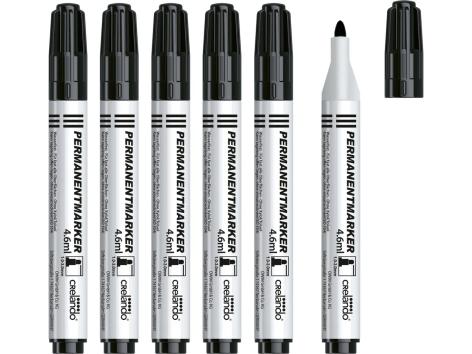 Marcatore indelebile, 6 pezzi