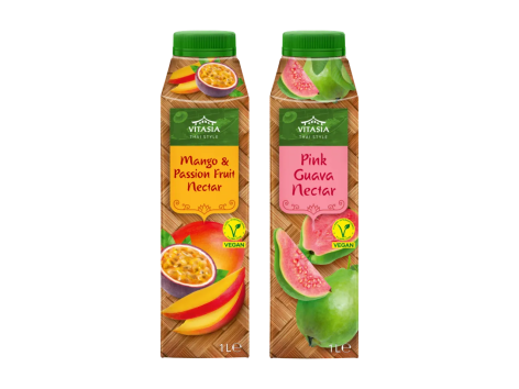 Bevanda a base di nettare di guava o mango e maracuja