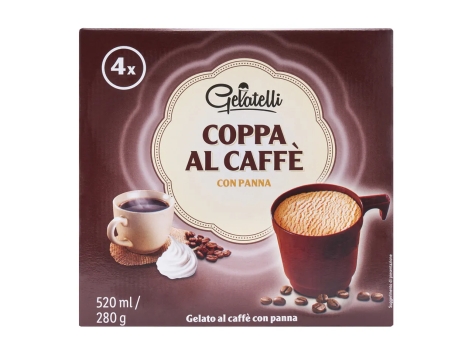 Coppa al caffè con panna