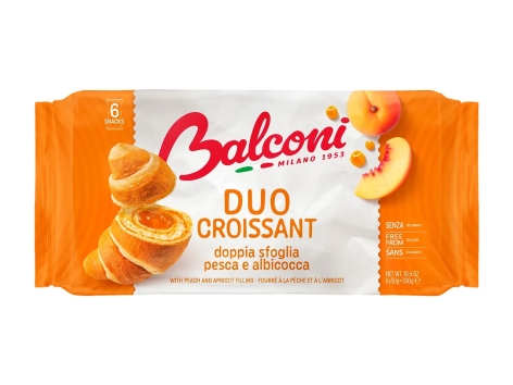Croissant duo albicocca e pesche