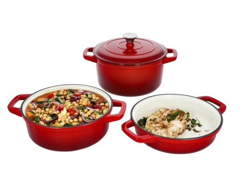 Set pentole in ghisa, 3 pezzi