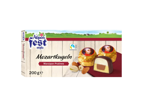 Palle di Mozart ricoperte con cioccolato