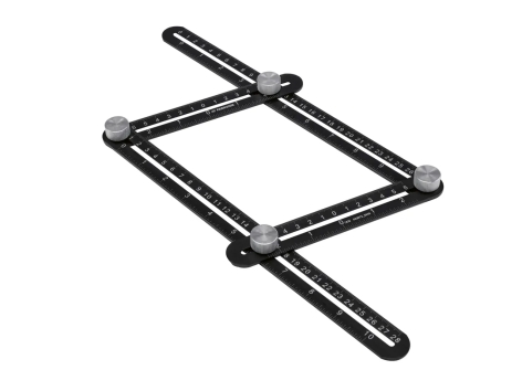 Righello multiangolo, scalimetro, squadra o staffa angolare